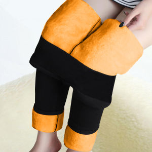 Thickened Fleece High Waist Womens Autumn Winter Pencil Pants Warm Trousers Long Bottoming Trousers Slim Fit Ladies Trousers