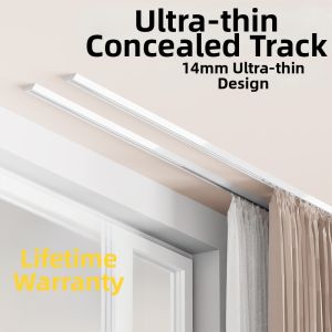 SHELIANKE | Ultra-thin Invisible Narrow Drill-free V-shaped Mount Hook-style Curtain Track