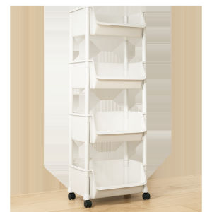 Moveable Floor Shelving Unit for Book and Toy Storage