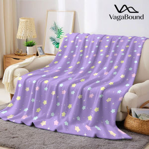 Pastel Stars Flannel Blanket Warm Soft Halloween Christmas Decorative Couch Warm Cozy All-Season Gift