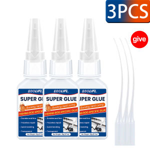LOOLIFL | Super Glue extra strong 20g Universal Quick-drying Instant Cyanoacrylate Adhesive Leather RubberWood Metal Bond Liquid Glue Tool