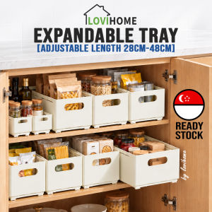 SG Expandable Cabinet Storage Box - Adjustable length 28-48cm Drawer Organizer Tray Kitchen Bathroom Wardrobe Organiser