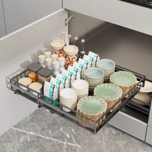 Kitchen Telescopic Pull-Out Rack Dishes Sorting Rack Can Be Pulled And Removed From Sink Bowl Rack Storage Rack