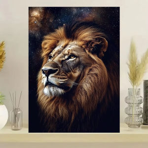 BILIBILI | 500/1000pcs Starry Sky Lion Paper Jigsaw Puzzle - Majestic Lion with Cosmic Galaxy Background Vibrant Colors Challenging Br