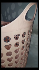 LARGE LAUNDRY BASKET CLOTH ORGANIZER WITH HANDLE HEAR DESIGN FLEXIBLE BASKET/CLOTHES TOYS ORGANIZER