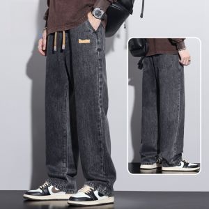 ROMON | Quần Jeans Nam Romon Mùa Hè Quần Dài Rộng Thẳng Mỏng Thời Trang Co Giãn Cạp Cao Quần Dài Thường Ngày Cho Thanh Thiếu Niên