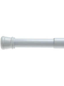 European Style White Carbon Steel Baked Painted Curtain Rod Retractable Easy to Use No Installation Needed Hole Free