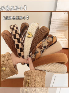 เครื่องประดับผมสไตล์เกาหลีสีน้ำตาลสูงสำหรับผู้หญิง แฟชั่นฤดูใบไม้ร่วง 2024 ใหม่ล่าสุด รูปตัวอักษร 2025 ใหม่ล่าสุด เครื่องประดับผมสำหรับการล้างหน้า