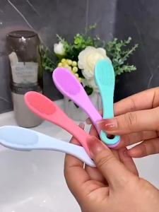 PVN66996 Bàn Chải Mát Xa Mũi / Ngón Tay / Bàn Chải Mũi mini Bằng Silicon Mềm Giúp Tẩy Tế Bào Chết Và Làm Sạch Da