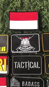 Velcro Logo Karet Army Tactical Patch Rubber Tempelan Emblem Velcro Custom