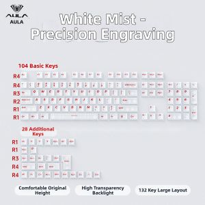 AULA | Translucent Double Shot Keycaps PC Jelly Acrylic