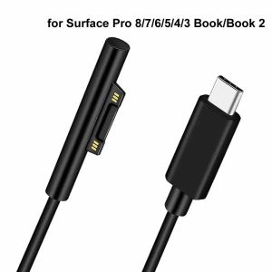 15V 3A Type C Power Supply Charger Adapter USB C PD Charging Cable for Microsoft Surface Pro 8 7 6 5 4 3 Laptop Book 3 2 1 GO