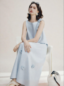 FAMANXUAN | Bộ Áo Blouse Tay Hở Kiểu Handmade Hoa Văn