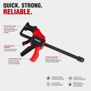 Honest | Máy Cưa Ray Nâng Cấp Với Kẹp Chữ F 320MM Tay Cầm Chống Trượt Hai Màu Có Chức Năng Tháo Lắp Nhanh Dùng Để Cố Định Rãnh Dưới Của Ray Dụng Cụ Chế Tác Gỗ