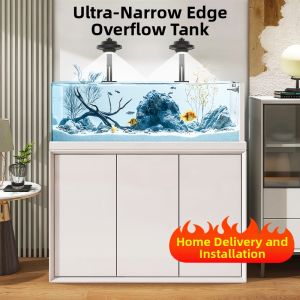 SUNSUN | Ultra Clear Glass Home Mid-size Bottom Filter Goldfish Aquarium 2025