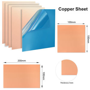 1pcs Pure Copper Sheet Thick0.25mm-8mm Metal Copper Plate 100x100mm 150x150mm Cu Metal Sheet Foil Plate Copper Sheet