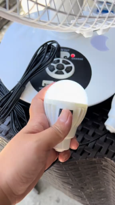 【free 2 LED BULB】Solar electric fan 16/12 inch Stand fan or Desk fan with USB charger 14 Inch wall fan with 2 free bulbs solar panel DC 220v AC charging fan emergency light waterproof IP67 solar light solar rechargeable 30-year warranty
