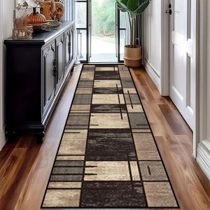 VIKAMA Modern Abstract Runner Rug Kitchen Laundry Room Mat Non-slip Entrance Corridor Long Rug Home Decoration