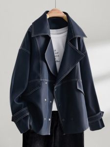 Leak-Picking Big Sale First-Line Big Brand Withdraw from Cupboard Export Thin Best Selling Trench Coat Ladies Autumn Clothes New Arrival Denim Jacket Coat