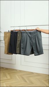 Quần Short Kaki Nam Trung Niên BSAMIO Có Xếp Ly Dài Qua Gối Vải Mềm Dày Dặn Có Size Đại Từ 28 Đến 38