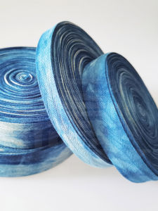 Thắt Lưng Dệt Indigo 100% Cotton Nguyên Chất Quà Tặng Thủ Công Hoa Bao Bì Ruy Băng Băng Ruy Băng Chất Liệu Thủ Công