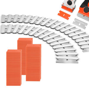 50/100Pcs Razor Scraper Blades Replacement Blades Car Sticker Remover Window Glass Paint Scraper Cleaning Tool Steel Non Scratch