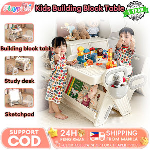 Kids Multifunctional Building Block Table Large Particle Puzzle Game Table Foldable Learning Table Educational Toy Table for Boys & Girls