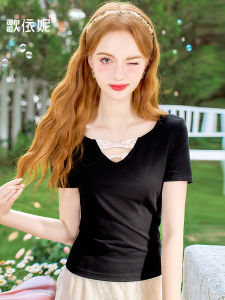 HEYINI | Áo Thun Tay Ngắn Ôm Dáng Flattering