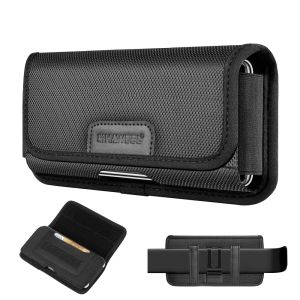 HAWEEL Mobile Phone Waist Bag 4.7-6.8 inch Phone Holster Case Cell Phone Belt Clip Pouch For iPhone 17 16 15 14 13 12 11 Samsung