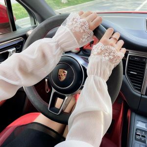 XUANXUAN | 2023 New Lace Embroidered Sleeve Covers Women Summer Driving Gloves Riding Sunshade Loose Hand Sleeve Arm Protector