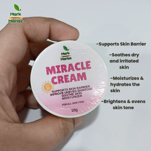 Mark and Marias Miracle Cream 10g | Skin Barrier Support | Soothes Dry and Irritated Skin | Brightens and Evens Skin Tone | Deep Moisturizing and Hydrating Care | All Skin Types | Gentle Daily Face & Body Cream | Non-Greasy | Easy Apply | Premium Quality