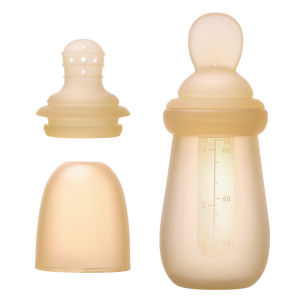 HIPPOLAND Premium 2 in 1 Feeding Bottle | Spoon Squeeze Feeder | Botol Sendok Makan MPASI Bayi 482