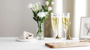 【SG Stock】Disposable Wine Glass-50pcs/Disposable Champagne Glasses Plastic Goblets Transparent Plastic Champagne Glasses Wine Glass 一次性酒杯