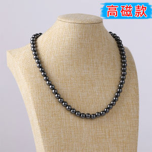 High-Grade Magnetic Therapy Health Care Strong Magnetic Cervical Spine Magnet Necklace Hematite Bracelet Men and Women Anti-Fatigue Improve Sleeping Collar