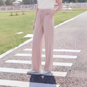 XIANGYING | Slim Fit Flowing Wide Leg Trousers