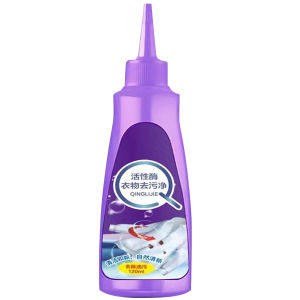 Effective Laundry Stain Remover 120 ML Enzyme-Based Detergent for All Fabric Types Fresh Linen Scent