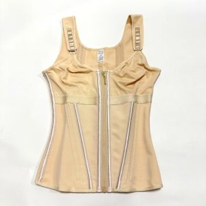 Shapewear Women Colombian Fajas Waist Trainer Tummy Control Vest Body Shaper 17 Steel Bones 3-Row Hooks Zipper Adjustable Strap