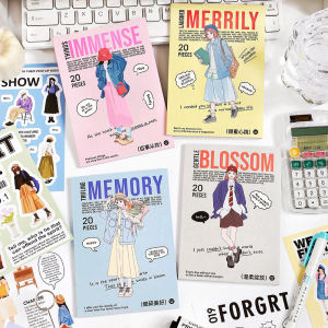 Infeelme Romantic Daily Series Sticker Book Korean Style Girls Fashion Scrapbooking Decorative Base Layer Stickers