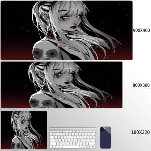 Bandai | Kazemi Anime Mouse Pad Wallhack Frenzy Faith Yume Large Gaming Mousepad Pc Gamer Computer Accessories Non-Slip Game Keyboard Mat