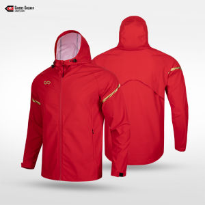 Hooded Custom Soccer Training Windbreaker Short Jacket