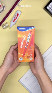 GREEBEL PULPEN GEL / Gel Pen GP-507 Paporo 0.5 Merah (6PCS/SET) / Ballpen Gel Ballpoint Bolpen Bolpoin Pena Gel