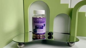 Beauty AMi GABA Sleep Gummies กัมมี่ช่วยให้นอนหลับ หลับลึก ผ่อนคลาย เป็นสีน้ำเงินม่วง 60 กัมมี่ 1 กระปุก