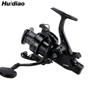 Huidiao Dual Brake Spinning Reel 3000-7000 Series 12KG Max Drag Carp Fishing Reel Metal Tapered Spool for Long-Distance Casting