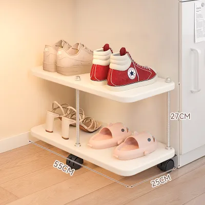 Compact Mobile Shoe Rack With Wheels