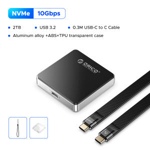ORICO | ORICO Magnetic 2230 M.2 NVMe SSD Enclosure 10Gbps M.2 to USB Type C External Adapter for iPhone 15 Pro Max ProRes MacBook
