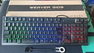 Bàn phím giả cơ WEAVER G109 dành cho game thủ và văn phòng nền bàn phím màu led RGB Chống thấm nước