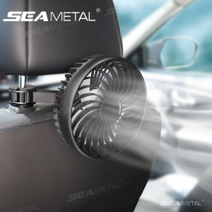SEAMETAL Car Fan Headrest USB Fans For Car Rear Seat Free-Adjustment 3-Speed Strong Wind Auto Cooling Fan