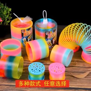 MOMO 1PC Magic Rainbow Circle Spring Toy Bounce Toys Educational Toy For Kids