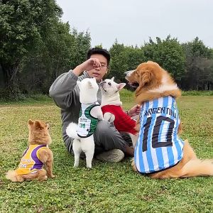 Baju Olahraga Kucing Anjing Pakaian Hewan Besar Jumbo Rompi Basket Olahraga Hewan Peliharaan XS XXXL