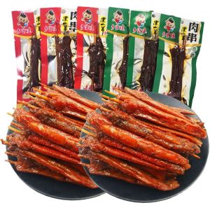 Xiangliwa Heishan sheep flavored meat skewers Hunan specialty spicy cumin flavored snacks toothpick meat spicy meat skewers snacks